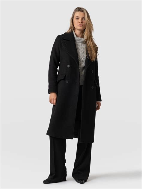 Hampton Coat Black - Women's Coats | Saint + Sofia® USA – Saint and Sofia
