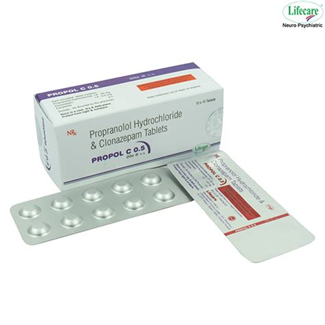 PROPOL C- Propranolol and Clonazepam Tablets | Manufacturer | Supplier