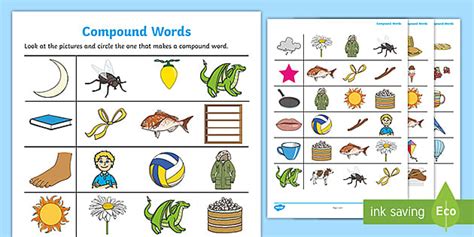 Compound Words Worksheet - KS1 Resource - English