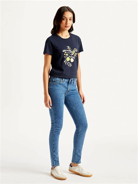 Women's 711 Blue Skinny Fit Mid Rise Jeans – Levis India Store