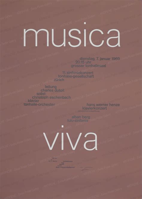 musica viva - tonhalle Zurich - Artifiche Swiss Poster Gallery