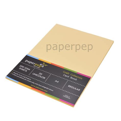 Paper Pep Craft Collection Card Stock, A4 Sheets, 200GSM - Pack of 40 ...