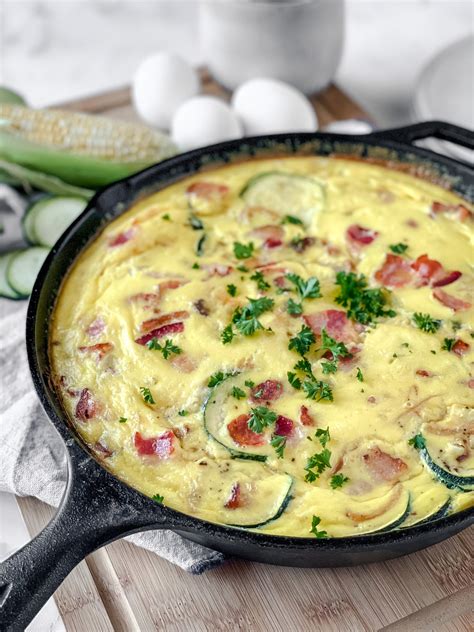 Corn and Zucchini Frittata - Lolo Home Kitchen
