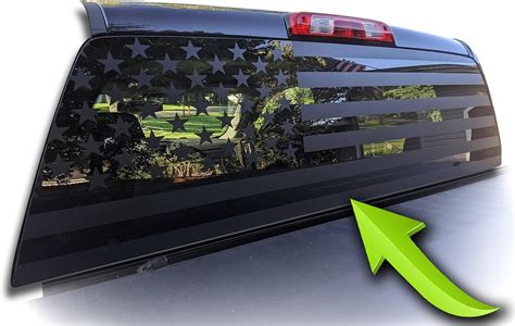 American Flag Pick-Up Truck Back Window Decal Any India | Ubuy