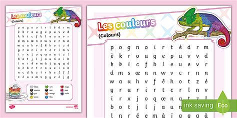 French: Colours Word Search (teacher made) - Twinkl