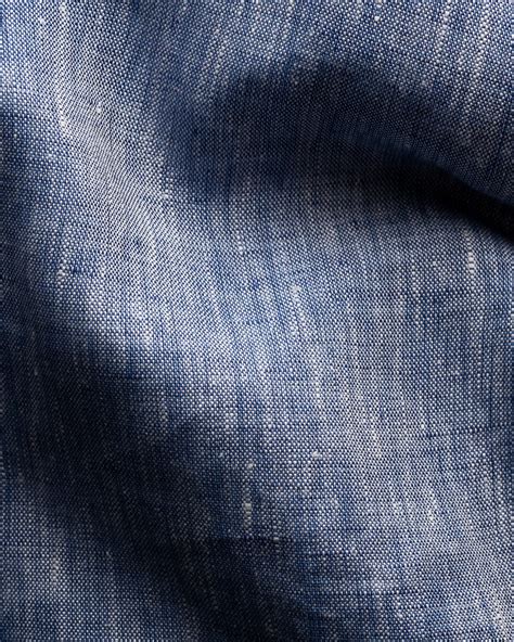 Blue Linen Shirt - Wide Spread - Eton