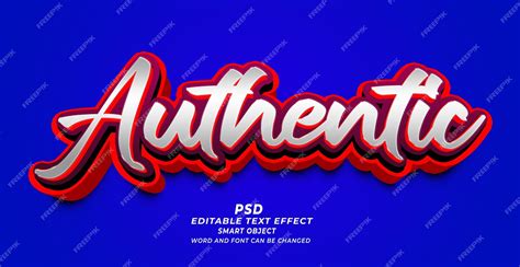 Premium PSD | Authentic psd 3d editable text effect photoshop template