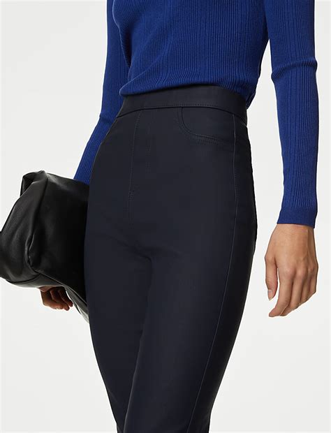Buy Coated High Waisted Jeggings at Marks & Spencer