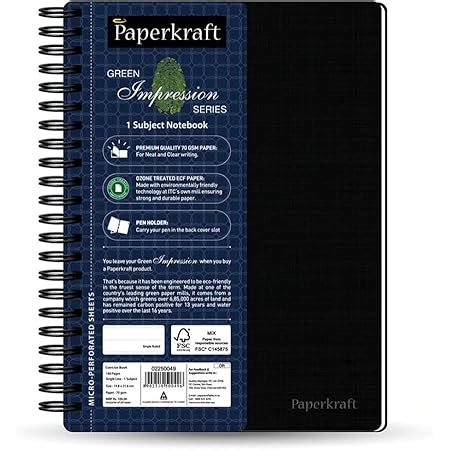 Paperkraft Green impression 1 Subject WIRO binding Notebook - Single ...