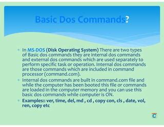Image result for Explain DOS Commands