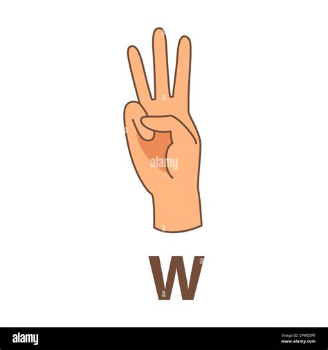 W In Sign Language 2+ Thousand Sign Language W Royalty Free Images,