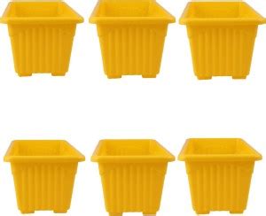 Meded Garden Essential Plastic Super Planter/ Pots (Square 10-inch ...