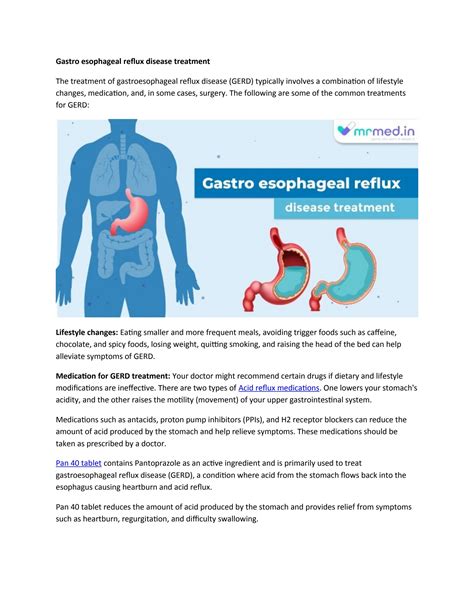 Gastroesophageal Reflux Disease Medication