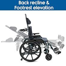 KosmoCare Crest Series Aluminium Recliner Light Foldable Wheelchair ...