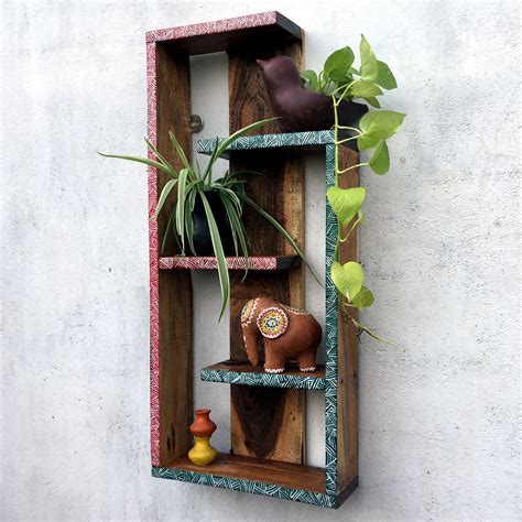 Wooden Long Abstract Wall Rack – Chinhhari Arts