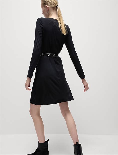 Buy Jersey Round Neck Knee Length Skater Dress at Marks & Spencer