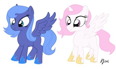 Filly Princess Luna and Princess Celestia — Weasyl