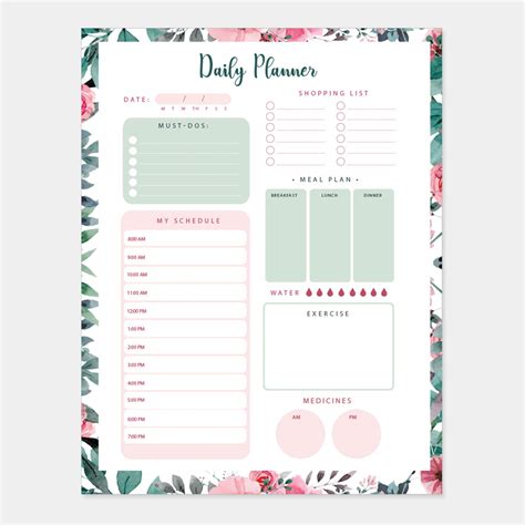 Image result for Printable Task Planner