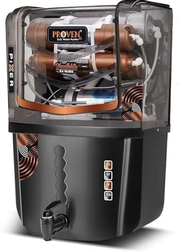 Proven Pixer Water Purifier RO + UV + UF Elegant Black with Full ...