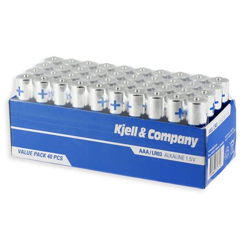 Kjell & Company AAA-batterier (LR03) 40-pack - Alkaliska batterier ...