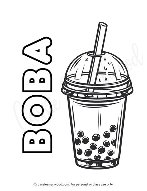 25 Cute Boba Tea Coloring Pages to Print for Free