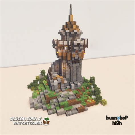 Watchtower Minecraft Design Cobblestone 的图像结果