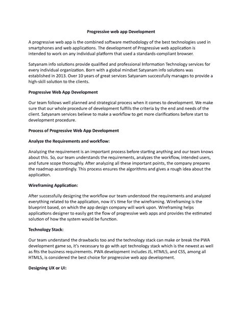 Progressive Web App Development - The development of Progressive web ...