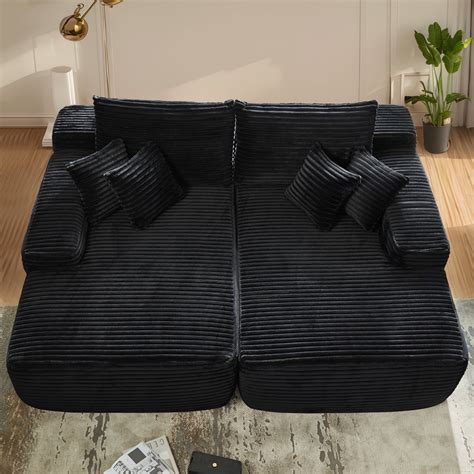 Ovios 81" Sectional Couch Modern Convertible Sectional Sofa,Upholstered ...