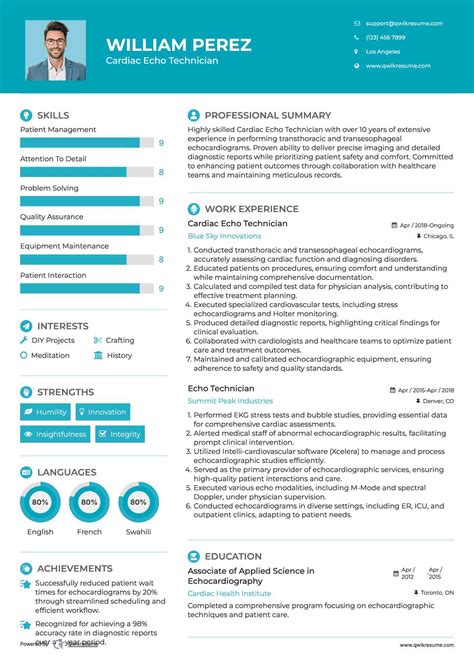 10+ Echo Technician Resume Samples & Templates for 2025