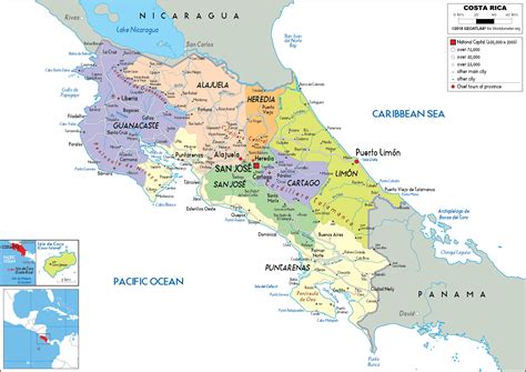 Costa Rica Map (Political) - Worldometer