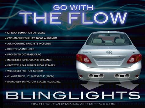 Buy For Toyota Corolla Performance Rear Bumper Aero Exhaust Panels Body ...