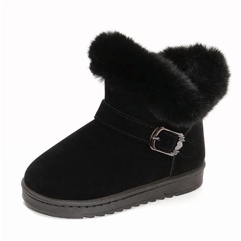 Dpityserensio Children's Winter Snow Boots Thick And Warm Yellow Boots ...