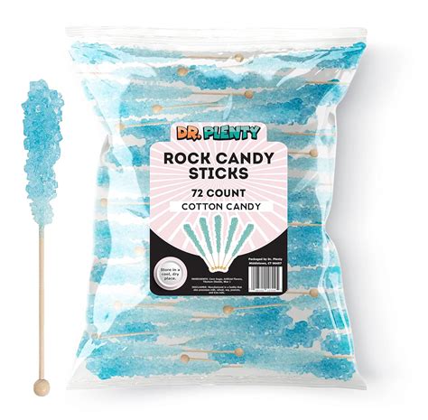 Amazon.com : Light Blue Rock Candy on a Stick (72 Pack) - Bulk ...