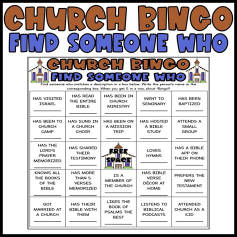Mix & Mingle Church Bingo Game, Fellowship Bingo, Church Icebreaker Game, Bible Study Game ...