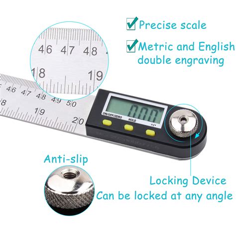Buy Digital Angle Finder Protractor,Delgada 20 Inches Stainless Angle ...