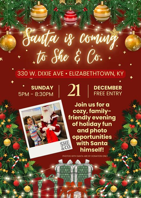 🎅 Meet Santa at She & Co. , 330 W Dixie Ave, Elizabethtown, KY, 21 ...