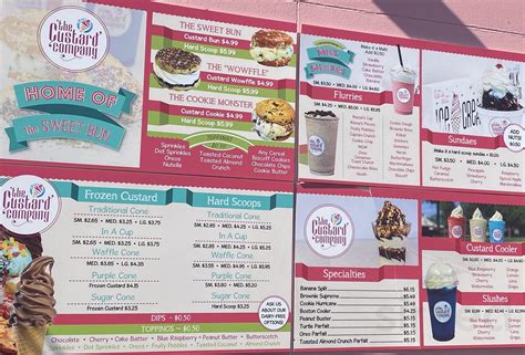 Menu for The Custard Co. in Dearborn, MI | Sirved