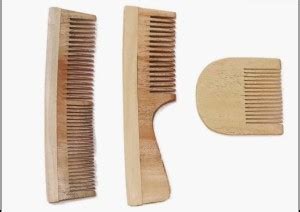 ARAkri Pure neem wood combs for reducing dandruff-hair loss - Price in ...