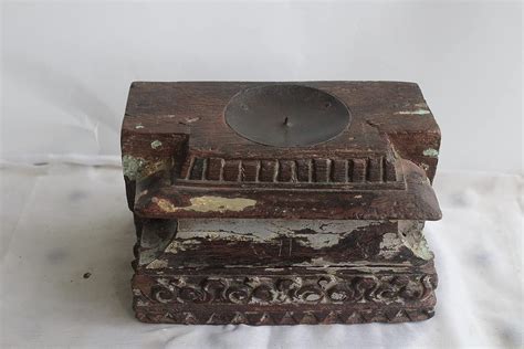 Buy The Rustic Journey Handcrafted Antique Wooden Candle Holder ...