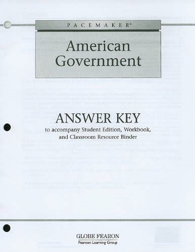 Buy Pacemaker American Government: Answer Key Book Online at Low Prices ...