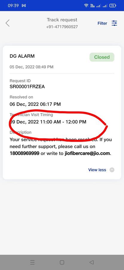 Reliance Jio Fiber — Complaint and request resolution by Jio Fiber