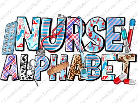 Nurse Doodle Alphabet Bundle, Nurse PNG Letters, Nursing Des - Inspire ...