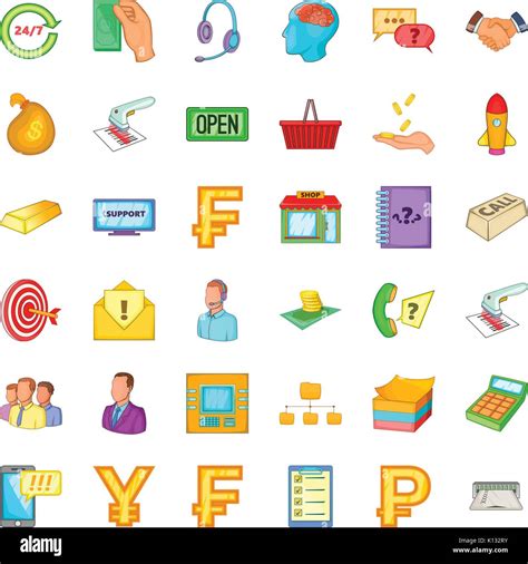 Money in card icons set, cartoon style Stock Vector Image & Art - Alamy