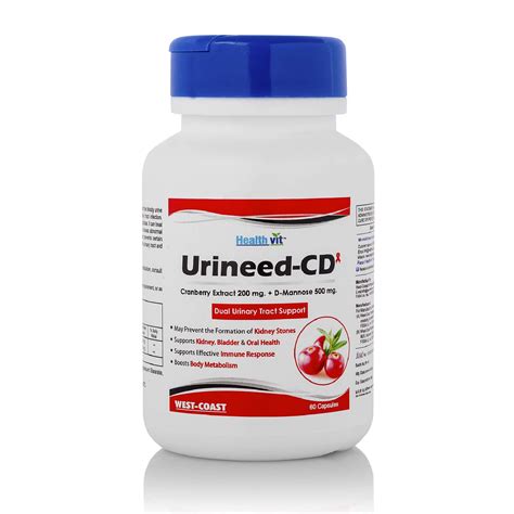 Healthvit Urineed-CD Cranberry Extract 200 mg + D-Mannose 500 mg