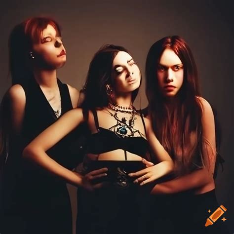 Photoshoot of a female indie rock band