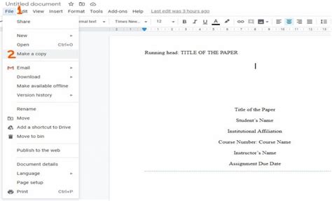 Image result for APA Format Example Google Docs