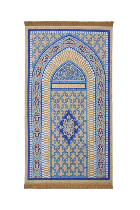 Gold Velvet Carpet Prayer Rug