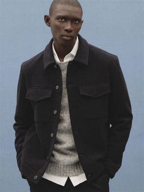 Mango Wren Wool Blend Shacket, Charcoal