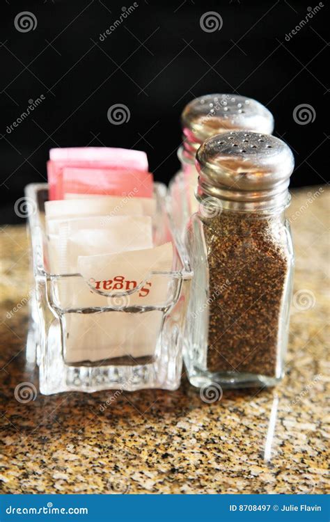 Salt Pepper and Sugar Condiments Stock Image - Image of spice, salt ...