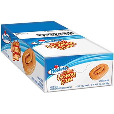 Hostess Jumbo Honey Bun, 4.75 Ounce , 6 Count - Walmart.com